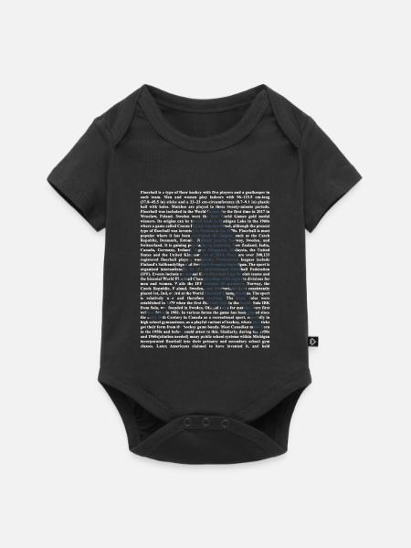 Blitzschneller Unihockey Torhüter - Baby Premium Kurzarmbody - Schwarz