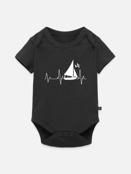Segeln - Baby Premium Kurzarmbody - Schwarz