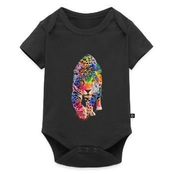 Multicolour leopard - Baby Premium short-sleeve bodysuit - black - Front