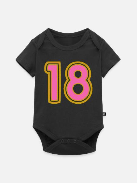18. 18 ANS. 18e ANNIVERSAIRE - Body à manches courtes Premium Bébé - noir