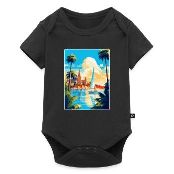 Palma De Majorque Espagne Affiche De Voyage Vintage WPA - Body à manches courtes Premium Bébé - noir - Devant