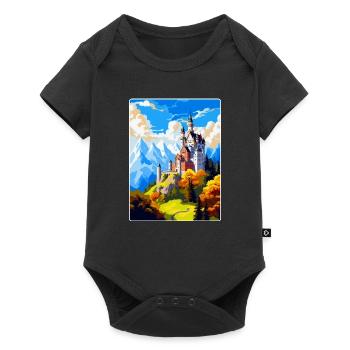 Neuschwanstein Castle Germany Travel Poster WPA - Baby Premium short-sleeve bodysuit - black - Front