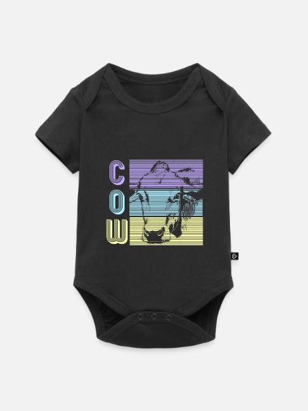 Kuh - Baby Premium Kurzarmbody - Schwarz