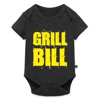Lustiges Grill Bill BBQ Spruch Geschenk Shirt - Baby Premium Kurzarmbody - Schwarz - Vorne