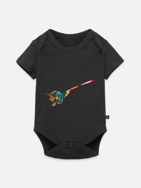Herzhafter Spaghetti Kochabend - Baby Premium Kurzarmbody - Schwarz