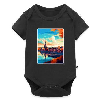Nimwegen Niederlande Vintage Reiseplakat WPA Kunst - Baby Premium Kurzarmbody - Schwarz - Vorne