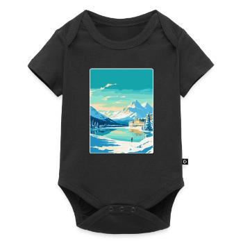 St Moritz Switzerland Vintage Travel Poster WPA - Baby Premium short-sleeve bodysuit - black - Front