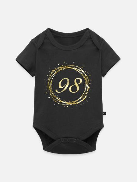 98 - Baby Premium Kurzarmbody - Schwarz