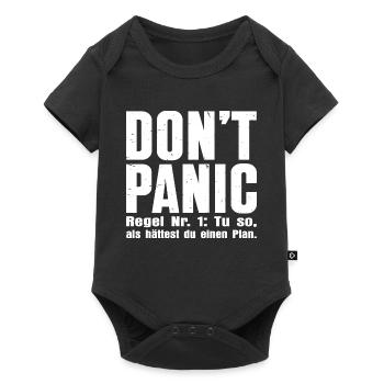 DON'T PANIC – The First Rule - Baby Premium short-sleeve bodysuit - black - Front