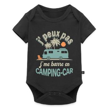 Camping-Car Je Me Barre Humour Voyage Liberté - Body à manches courtes Premium Bébé - noir - Devant