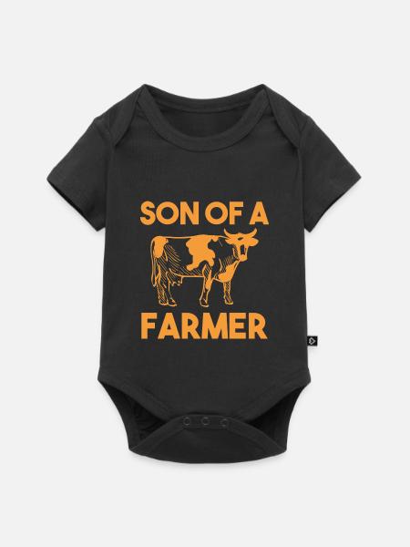 Bauer Lustig - Baby Premium Kurzarmbody - Schwarz