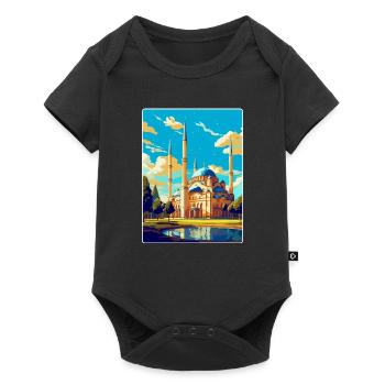 Edirne Turkey Vintage Travel Poster WPA Souvenir - Baby Premium short-sleeve bodysuit - black - Front