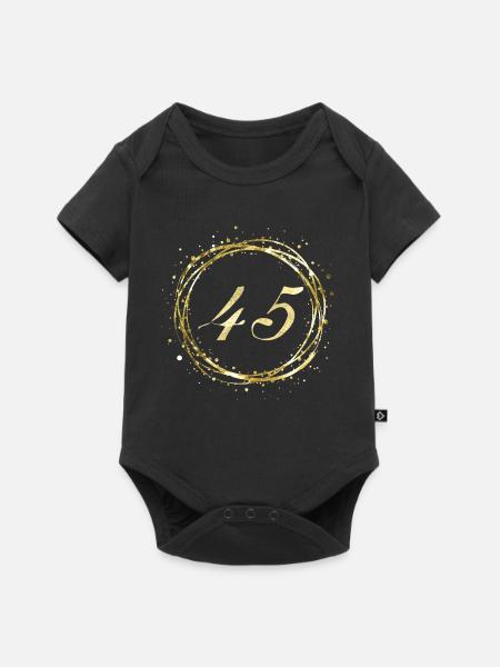 45 - Baby Premium Kurzarmbody - Schwarz