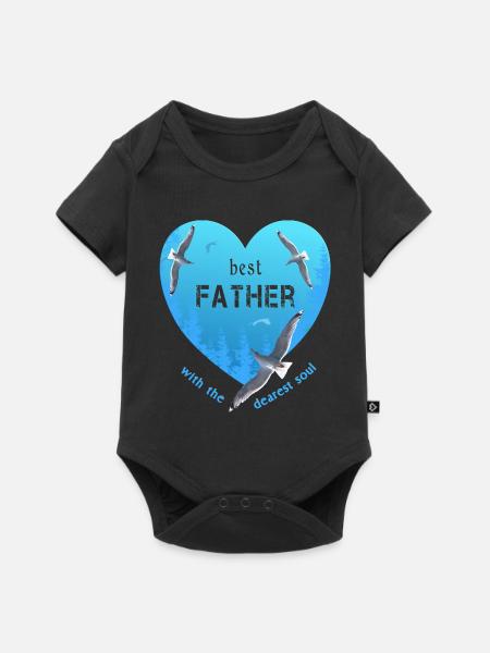 best father - Baby Premium Kurzarmbody - Schwarz