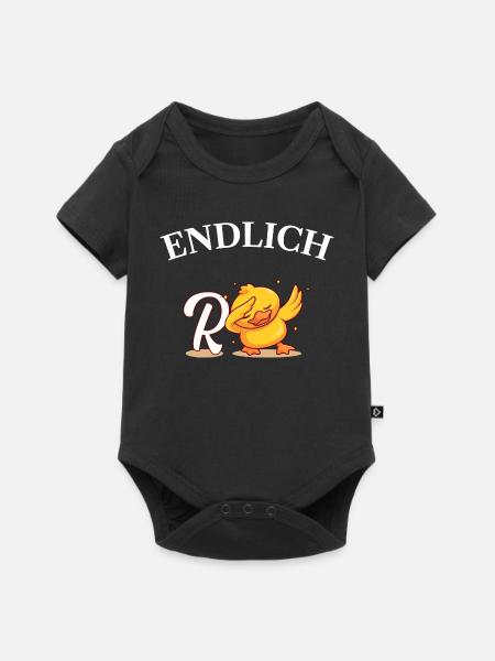Endlich Rente Humor Ente Geschenk - Baby Premium Kurzarmbody - Schwarz