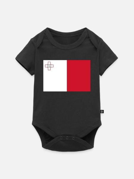 Malta - Baby Premium Kurzarmbody - Schwarz
