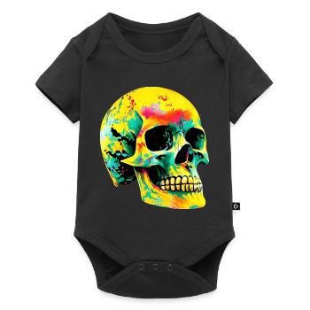 Totenkopf - Baby Premium Kurzarmbody - Schwarz - Vorne