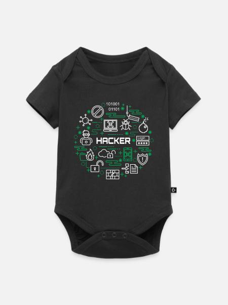 Hacker - Baby Premium Kurzarmbody - Schwarz