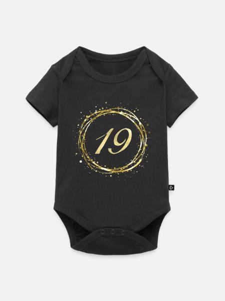 19 - Baby Premium Kurzarmbody - Schwarz