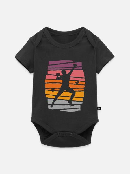 Bouldern Bergsteiger Boulder Klettern - Baby Premium Kurzarmbody - Schwarz