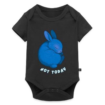 Lapin - Pas aujourd’hui - Body à manches courtes Premium Bébé - noir - Devant
