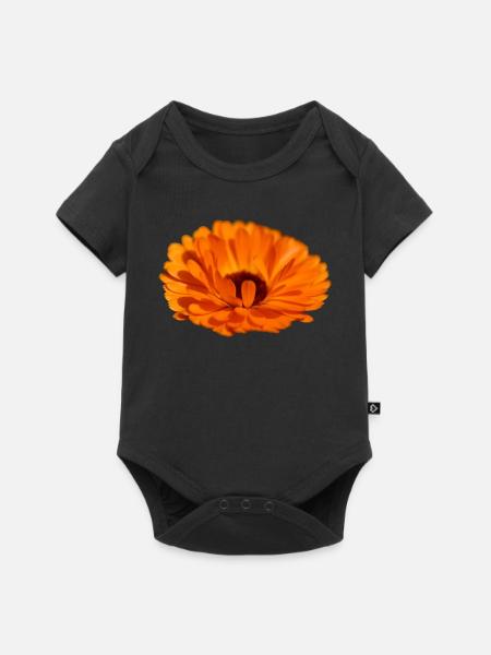 Ringelblume - Baby Premium Kurzarmbody - Schwarz