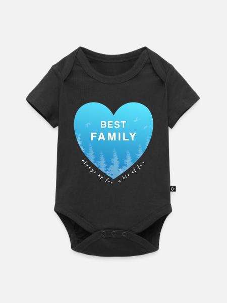 beste family - Baby Premium Kurzarmbody - Schwarz