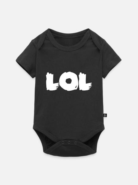 LOL Pinselstrich Kraft - Baby Premium Kurzarmbody - Schwarz