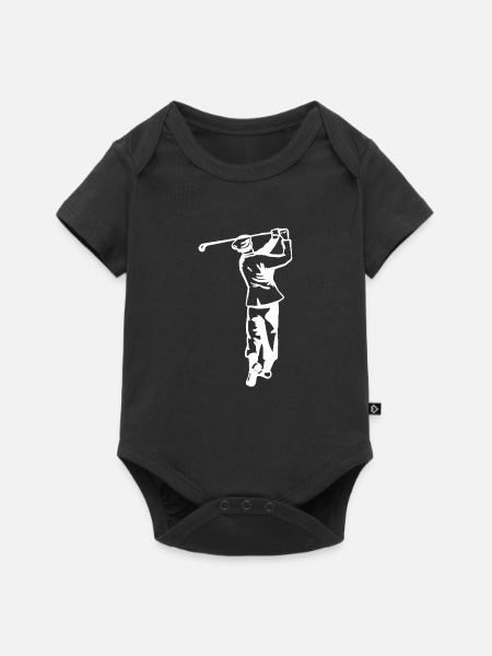 Golf - Golfen - Golfer - Baby Premium Kurzarmbody - Schwarz