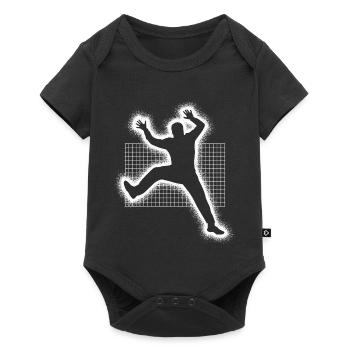 Handballspieler Handballer Herren Handball Torwart - Baby Premium Kurzarmbody - Schwarz - Vorne