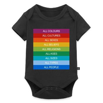 Tolerance Equality Inclusion Tolerance Pride Queer - Baby Premium short-sleeve bodysuit - black - Front