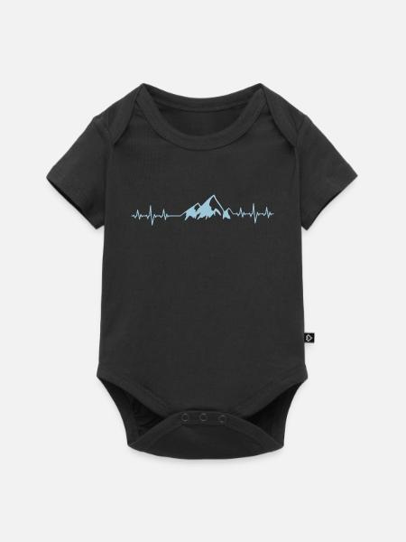 berge - Baby Premium Kurzarmbody - Schwarz