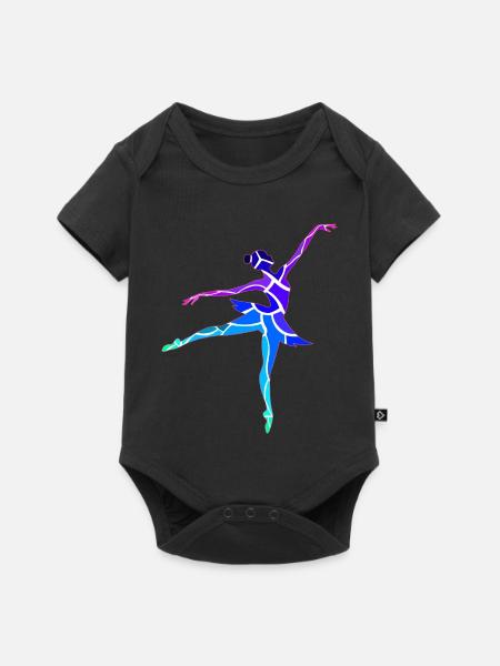 Tänzer - Baby Premium Kurzarmbody - Schwarz
