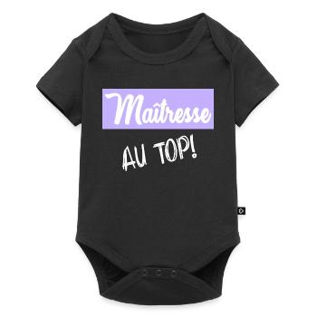 Geliebte - Baby Premium Kurzarmbody - Schwarz - Vorne