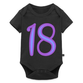 18. 18 YEARS OLD. 18th ANNIVERSARY. BIRTHDAY 18 YEARS. - Baby Premium short-sleeve bodysuit - black - Front