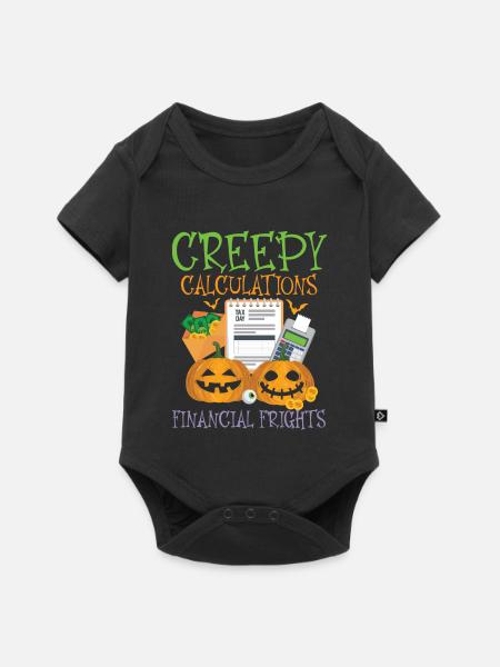 Gruselige Berechnungen Finanzielle Ängste Hallowee - Baby Premium Kurzarmbody - Schwarz