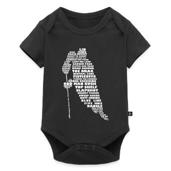 Hockey Terminology Word Art - Baby Premium short-sleeve bodysuit - black - Front