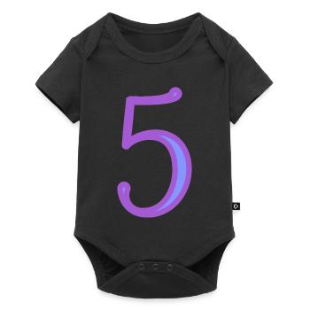 5. FIVE - Baby Premium short-sleeve bodysuit - black - Front