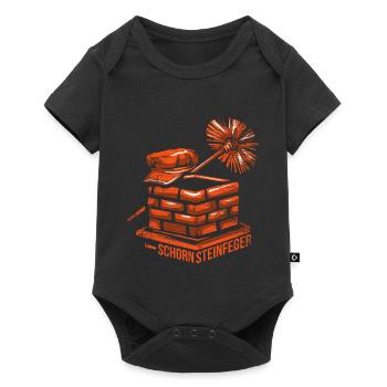Rußiger Schornsteinfeger Glücksbringer - Baby Premium Kurzarmbody - Schwarz - Vorne