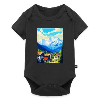 Zakopane Polen Vintage Reiseplakat Souvenir WPA - Baby Premium Kurzarmbody - Schwarz - Vorne