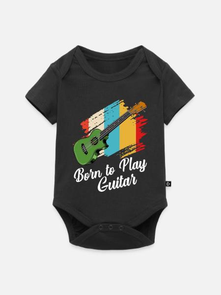 Born to play the guitar - Baby Premium short-sleeve bodysuit - black