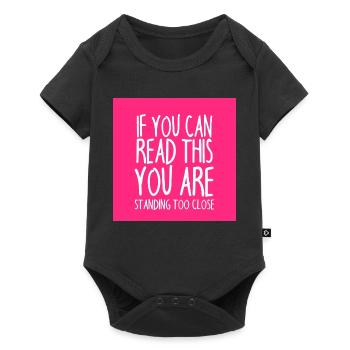 Mundschutz lustig Spruch - lustige Sprüche - Baby Premium Kurzarmbody - Schwarz - Vorne