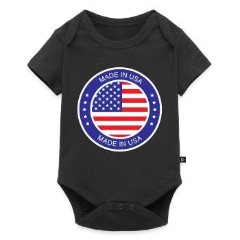 made in the USA - Baby Premium Kurzarmbody - Schwarz - Vorne