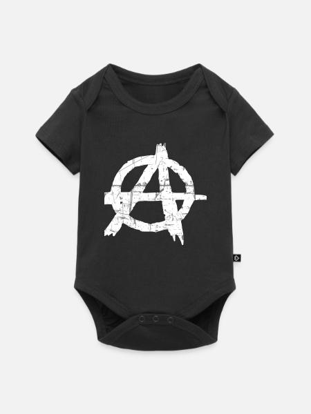 Grunge Anarchie Graffiti Symbol - Baby Premium Kurzarmbody - Schwarz