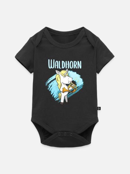 Waldhorn - Baby Premium Kurzarmbody - Schwarz