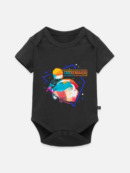 Vielseitiger Trockenbauer Innenausbau - Baby Premium Kurzarmbody - Schwarz