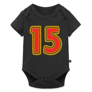 15. 15 ANS. 15e ANNIVERSAIRE. ANNIVERSAIRE 15 ANS. - Body à manches courtes Premium Bébé - noir - Devant