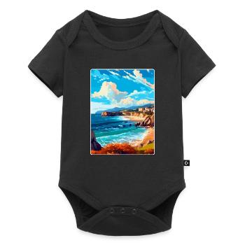 Cantabrie Espagne Affiche de voyage vintage Souvenir WPA - Body à manches courtes Premium Bébé - noir - Devant