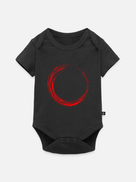 Kreis Design Style Neu Rot - Baby Premium Kurzarmbody - Schwarz