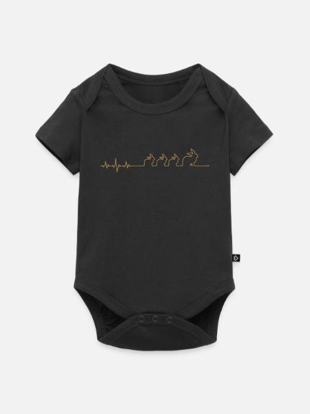 hase - Baby Premium Kurzarmbody - Schwarz